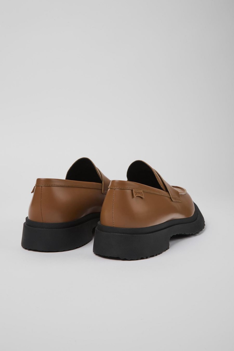 Mocasines Camper Walden Cuero Hombre Marrones | ZHUVB-4357