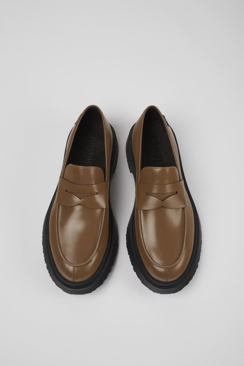 Mocasines Camper Walden Cuero Hombre Marrones | KMTRV-1986