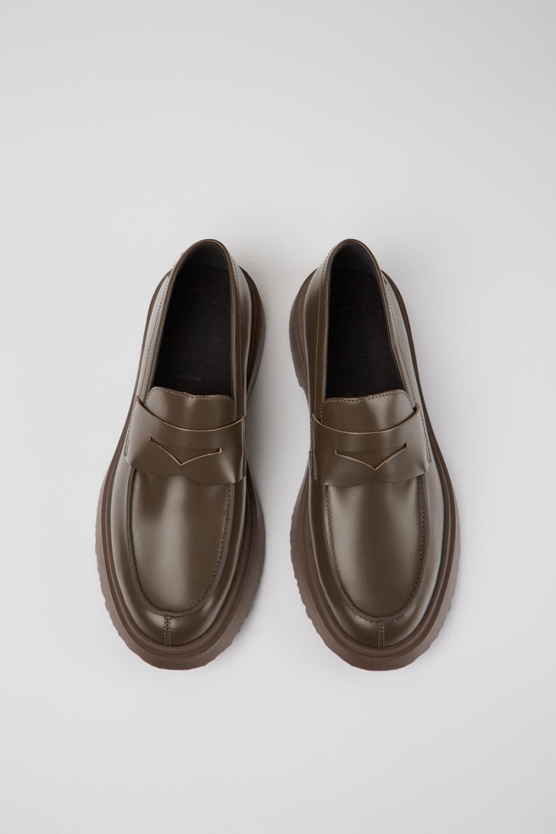 Mocasines Camper Walden Cuero Hombre Marrones | ISQRU-7365