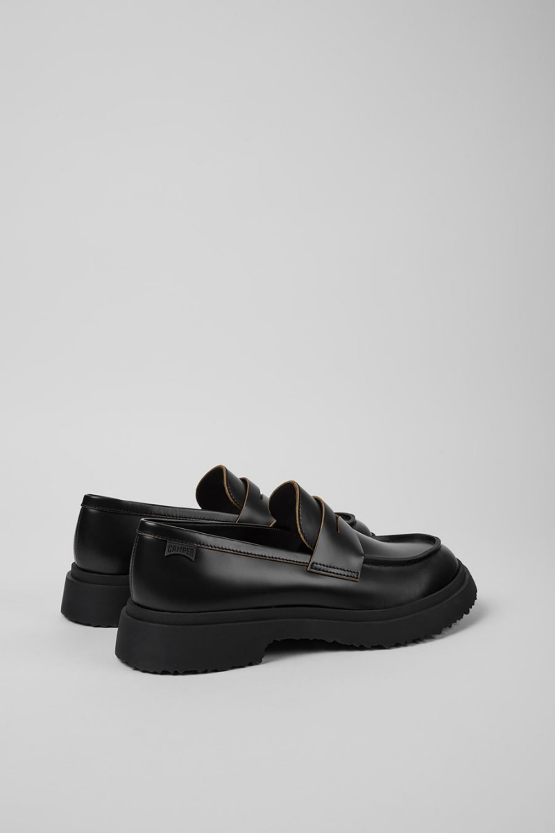 Mocasines Camper Walden Cuero Hombre Negras | RQNES-0129