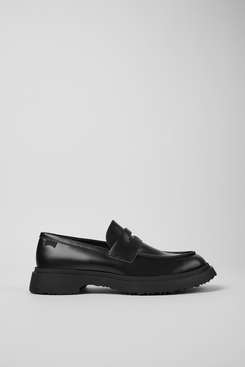Mocasines Camper Walden Cuero Hombre Negras | RQNES-0129
