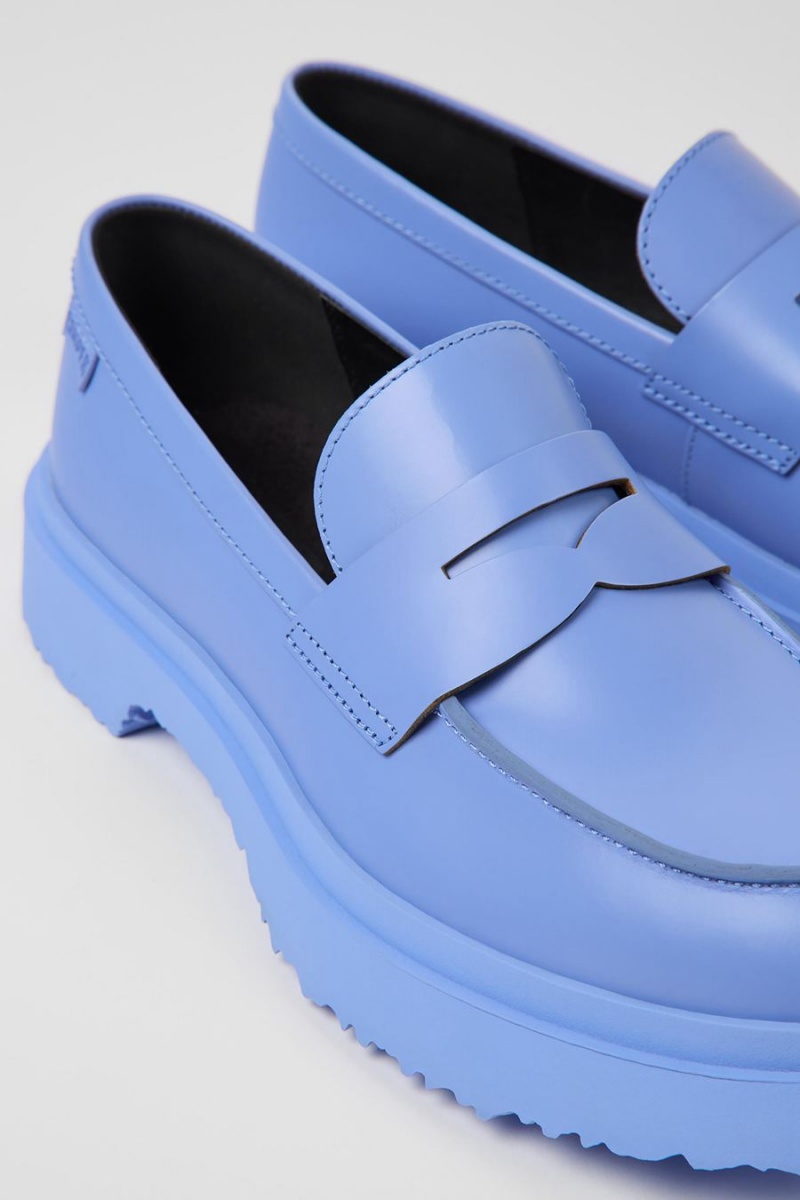 Mocasines Camper Walden Cuero Mujer Azules | YOGJT-5783