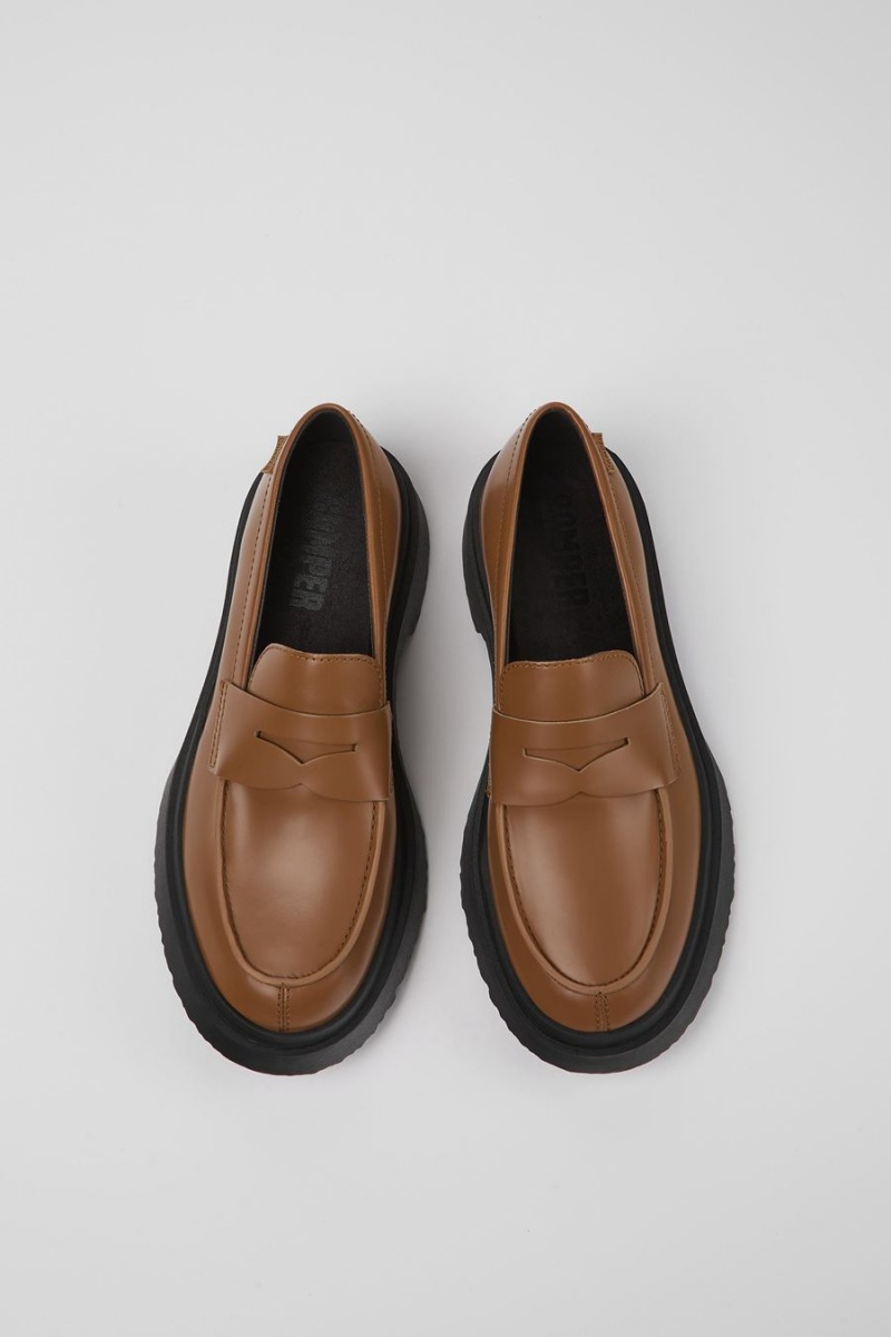 Mocasines Camper Walden Cuero Mujer Marrones | QVHST-3814