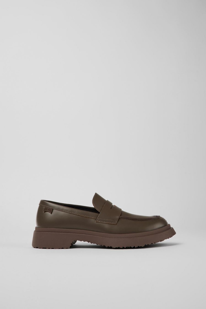 Mocasines Camper Walden Cuero Mujer Marrones | VEWYQ-4057