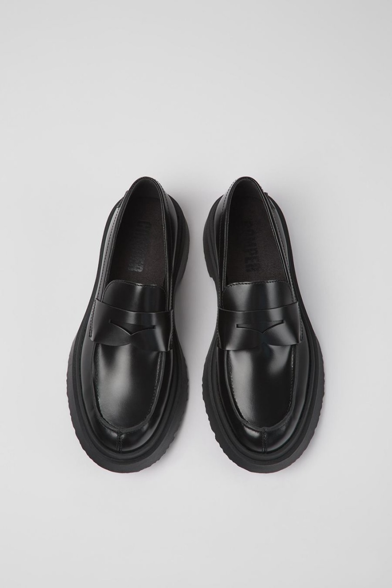 Mocasines Camper Walden Cuero Mujer Negras | FLIGM-0194