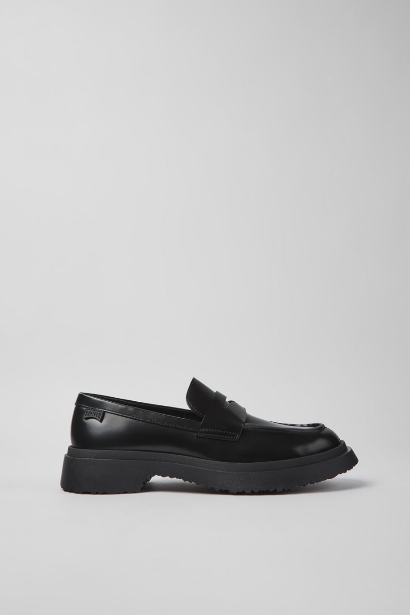 Mocasines Camper Walden Cuero Mujer Negras | FLIGM-0194