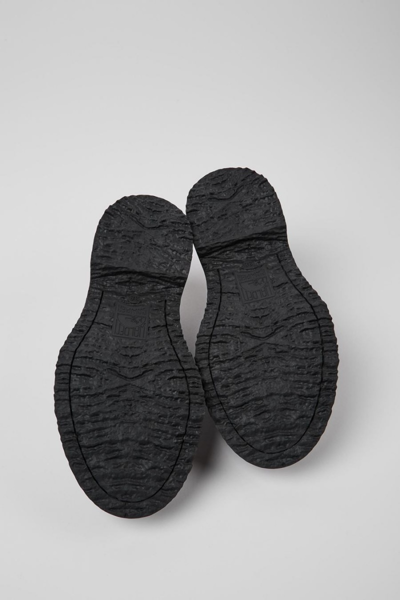 Mocasines Camper Walden Cuero Mujer Negras | NGYJO-1354