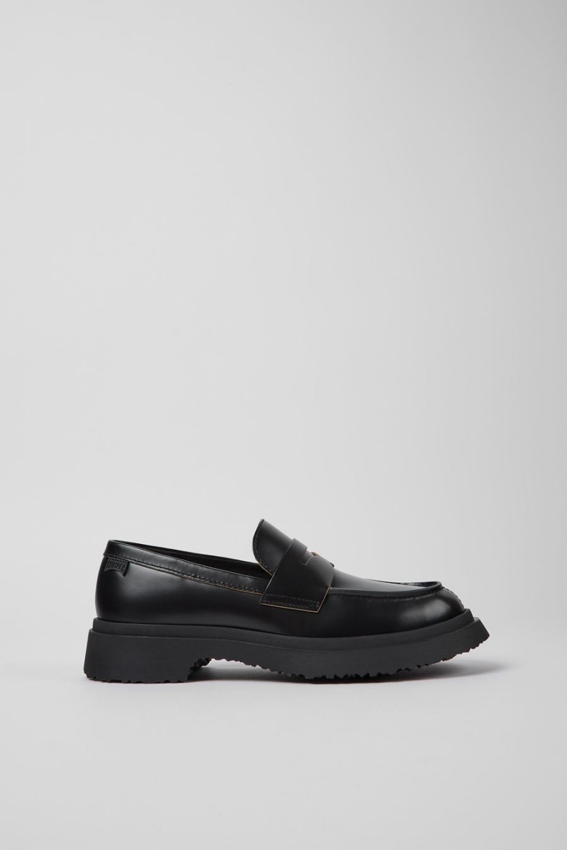 Mocasines Camper Walden Cuero Mujer Negras | NGYJO-1354