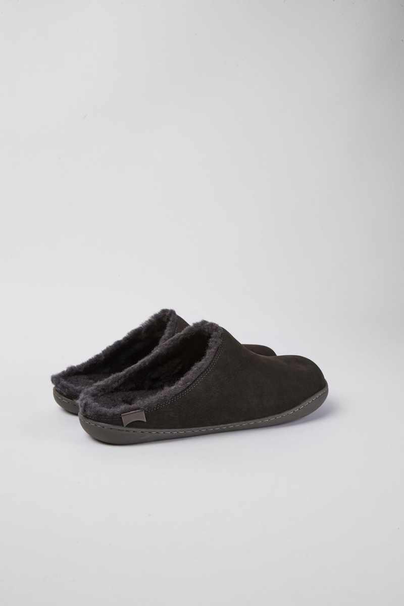 Pantuflas Camper Peu Nubuck Hombre Gris | QPJOW-6428