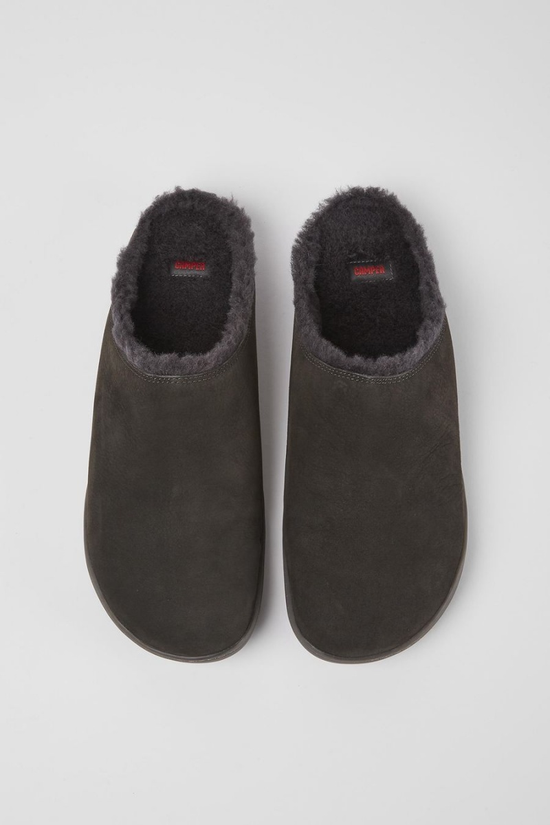 Pantuflas Camper Peu Nubuck Hombre Gris | QPJOW-6428