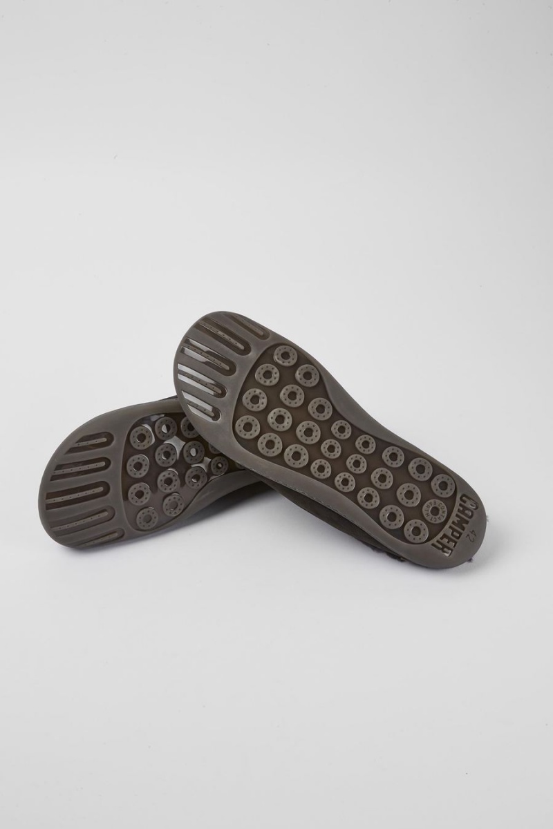 Pantuflas Camper Peu Nubuck Hombre Gris | QPJOW-6428