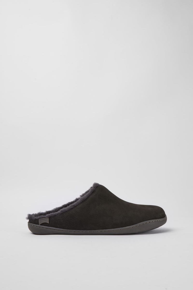 Pantuflas Camper Peu Nubuck Hombre Gris | QPJOW-6428