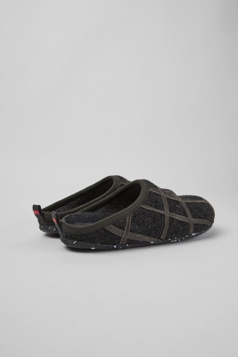 Pantuflas Camper Twins Lana Mujer Gris | QNZVS-3467