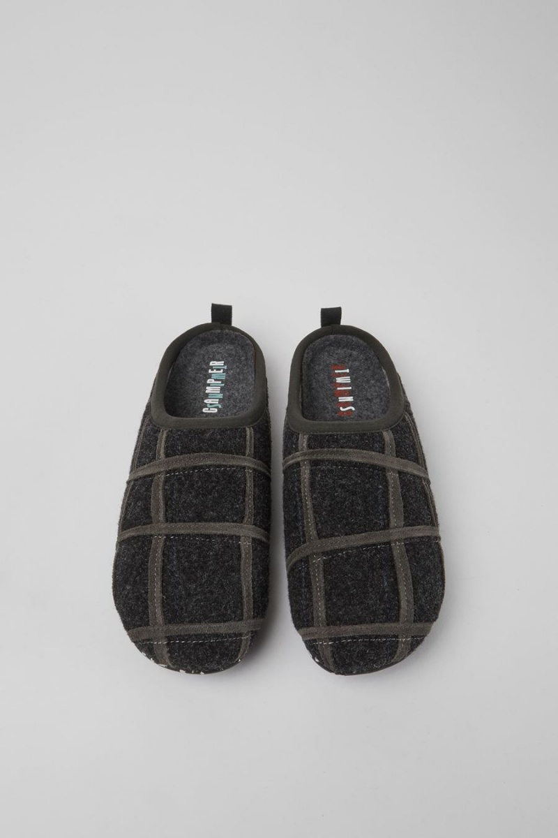Pantuflas Camper Twins Lana Mujer Gris | QNZVS-3467