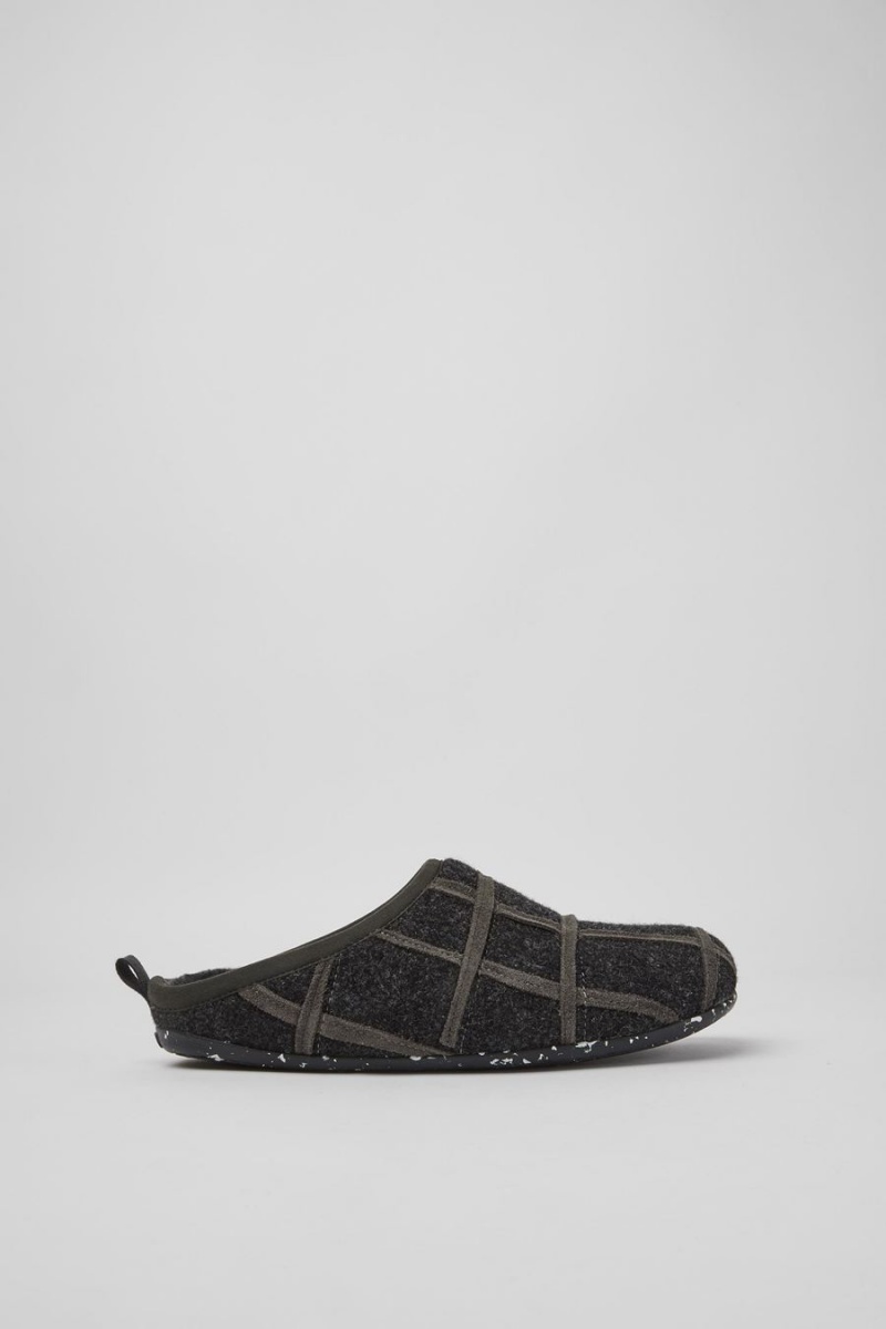 Pantuflas Camper Twins Lana Mujer Gris | QNZVS-3467