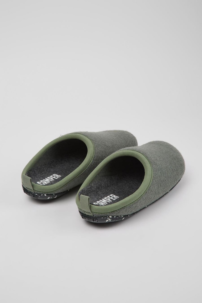 Pantuflas Camper Wabi Lana Mujer Verde | HRABI-8497