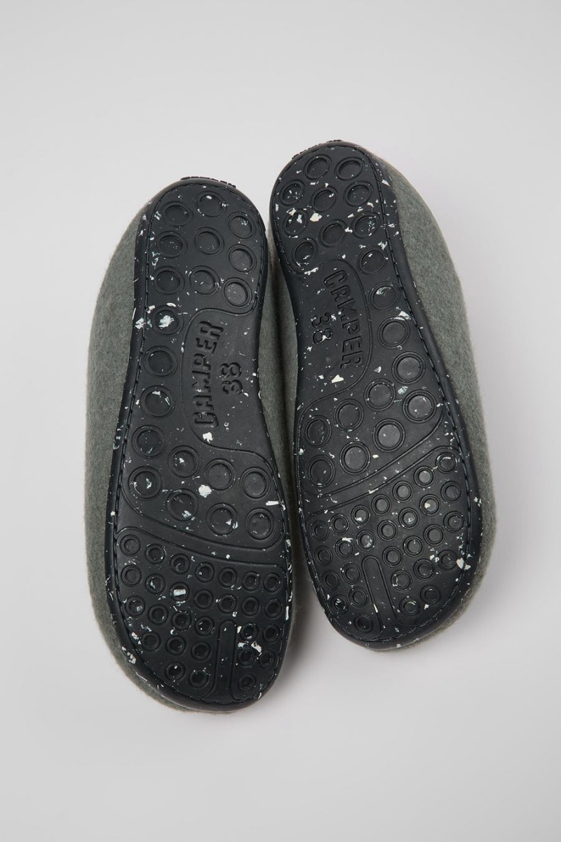 Pantuflas Camper Wabi Lana Mujer Verde | HRABI-8497