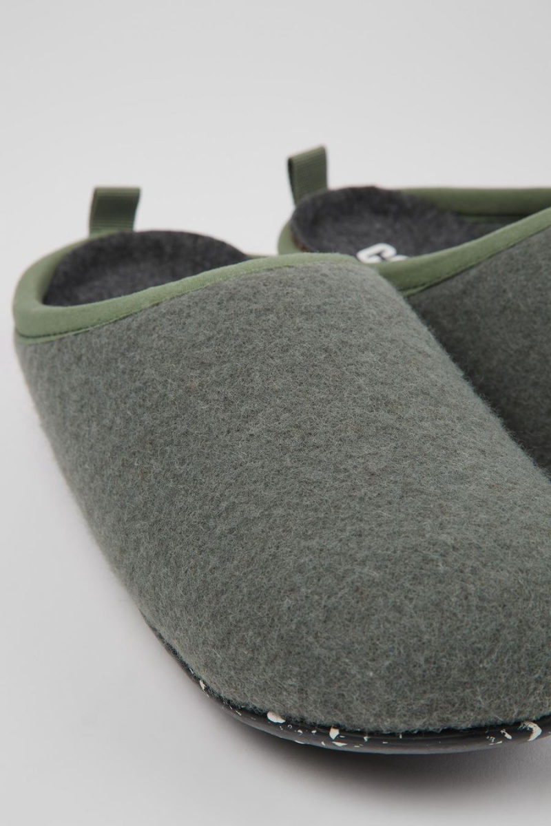 Pantuflas Camper Wabi Lana Mujer Verde | HRABI-8497