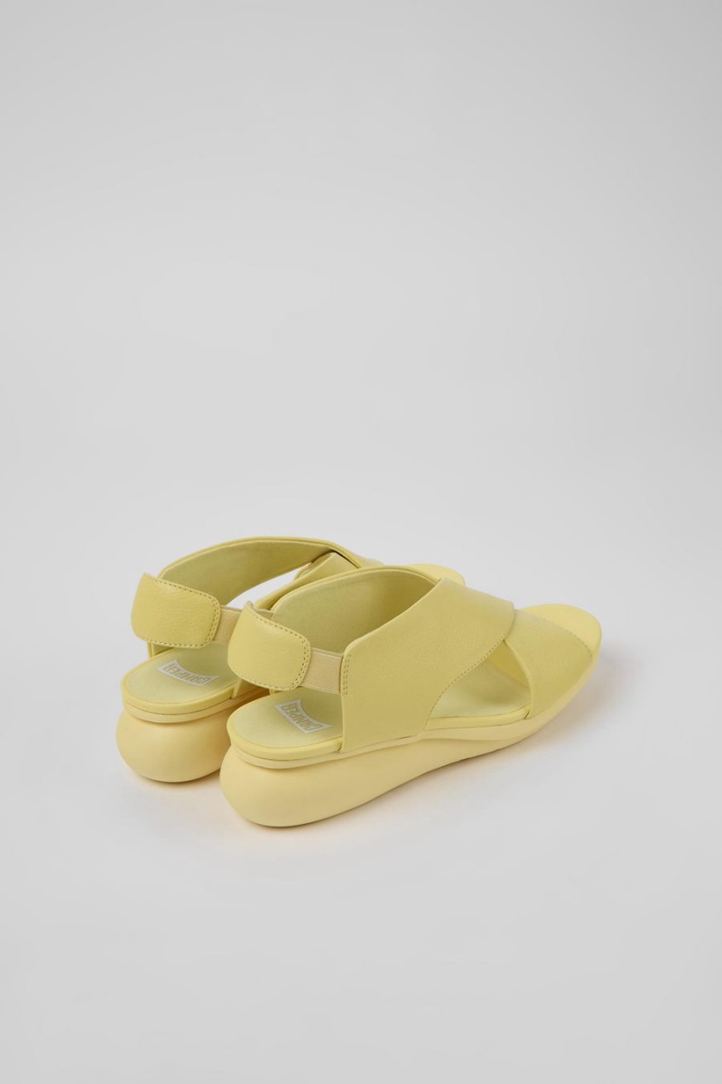 Sandalias Camper Balloon Cuero Mujer Amarillo | QCAFJ-6298