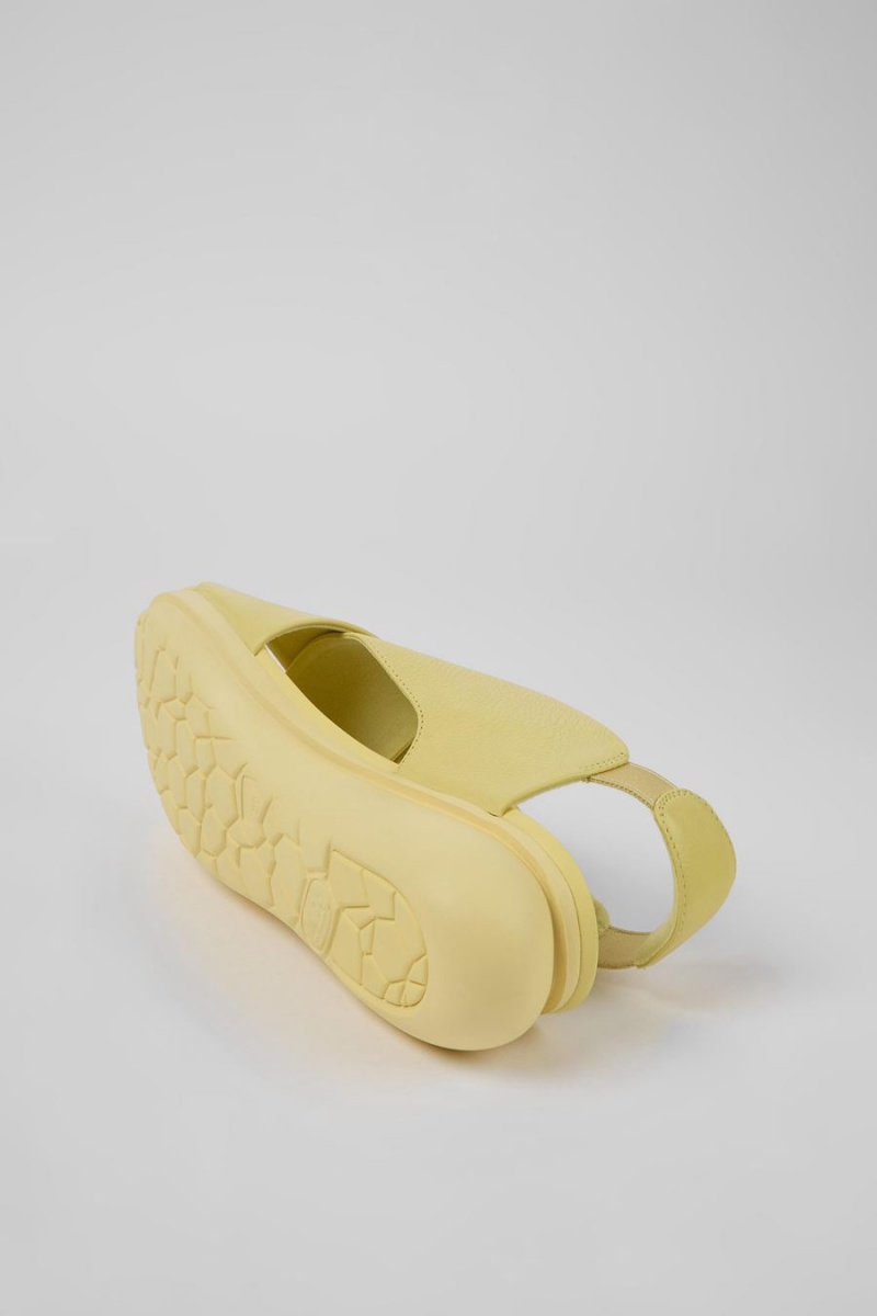 Sandalias Camper Balloon Cuero Mujer Amarillo | QCAFJ-6298