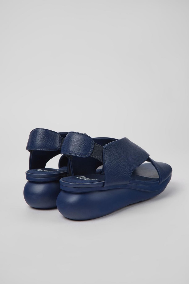 Sandalias Camper Balloon Cuero Mujer Azules | EDFTU-5237