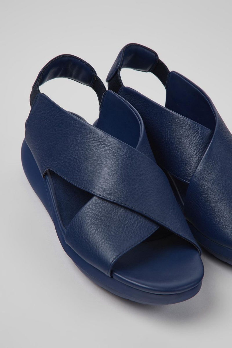 Sandalias Camper Balloon Cuero Mujer Azules | EDFTU-5237