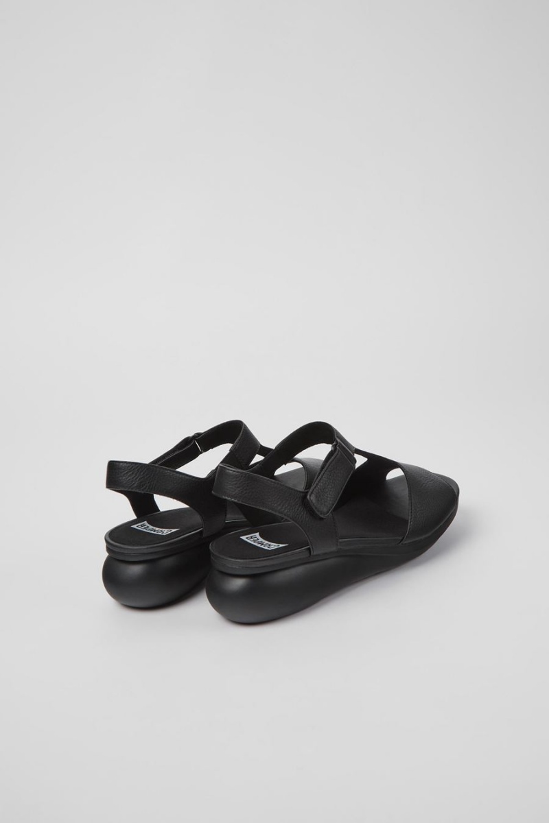 Sandalias Camper Balloon Tstrap Mujer Negras | XOFLI-3587