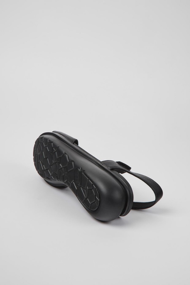 Sandalias Camper Balloon Tstrap Mujer Negras | XOFLI-3587