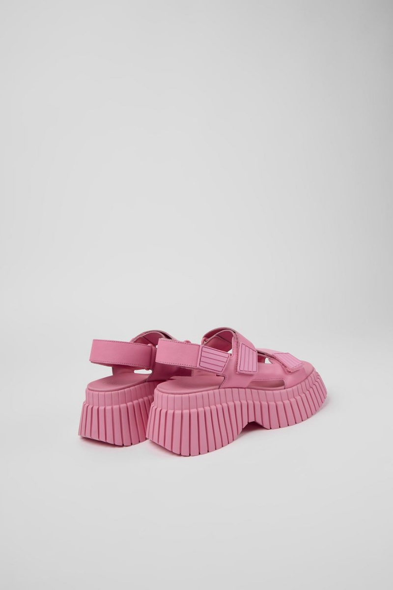 Sandalias Camper Bcn Cuero Mujer Rosas | VNZTR-2836