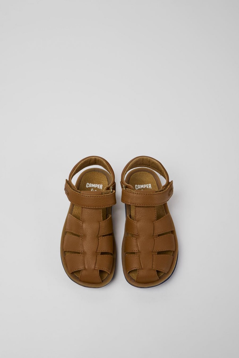 Sandalias Camper Bicho Cuero Niña Marrones | TSQDK-5061