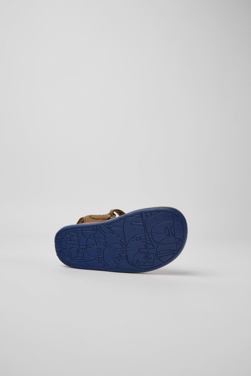 Sandalias Camper Bicho Cuero Niña Marrones | TSQDK-5061