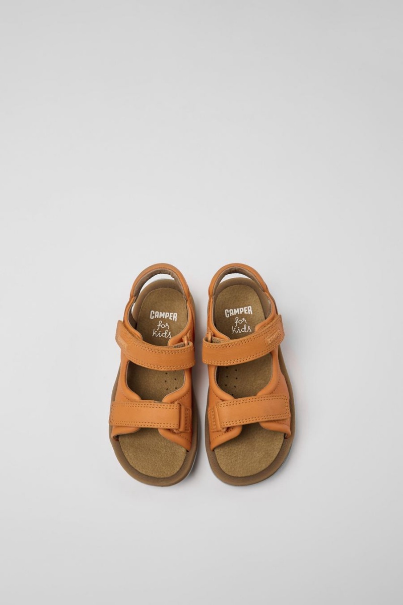 Sandalias Camper Bicho Cuero Niña Naranjas | ULNAJ-5047