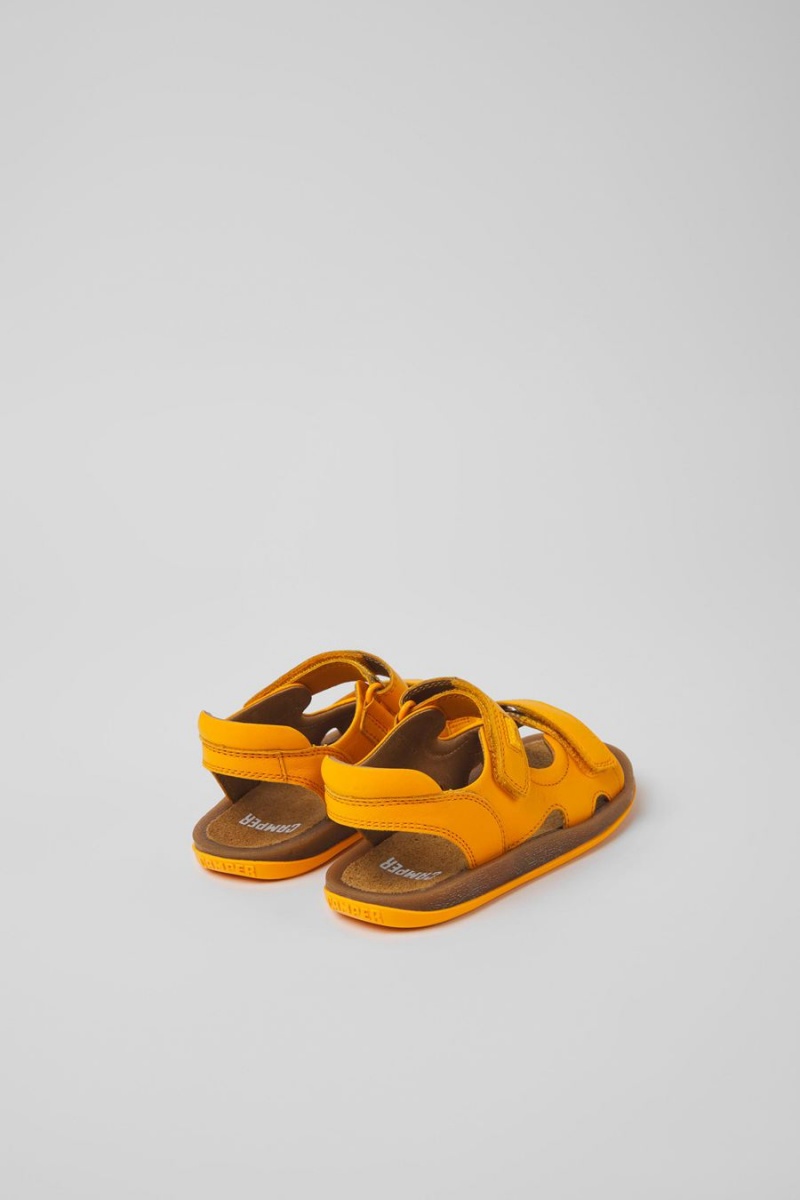 Sandalias Camper Bicho Cuero Niña Naranjas | ZJQYL-5216