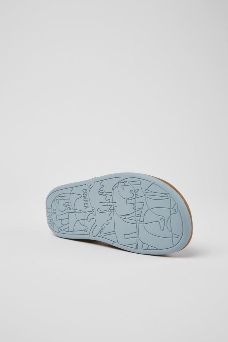 Sandalias Camper Bicho Cuero Niña Verde | VEMYJ-6403