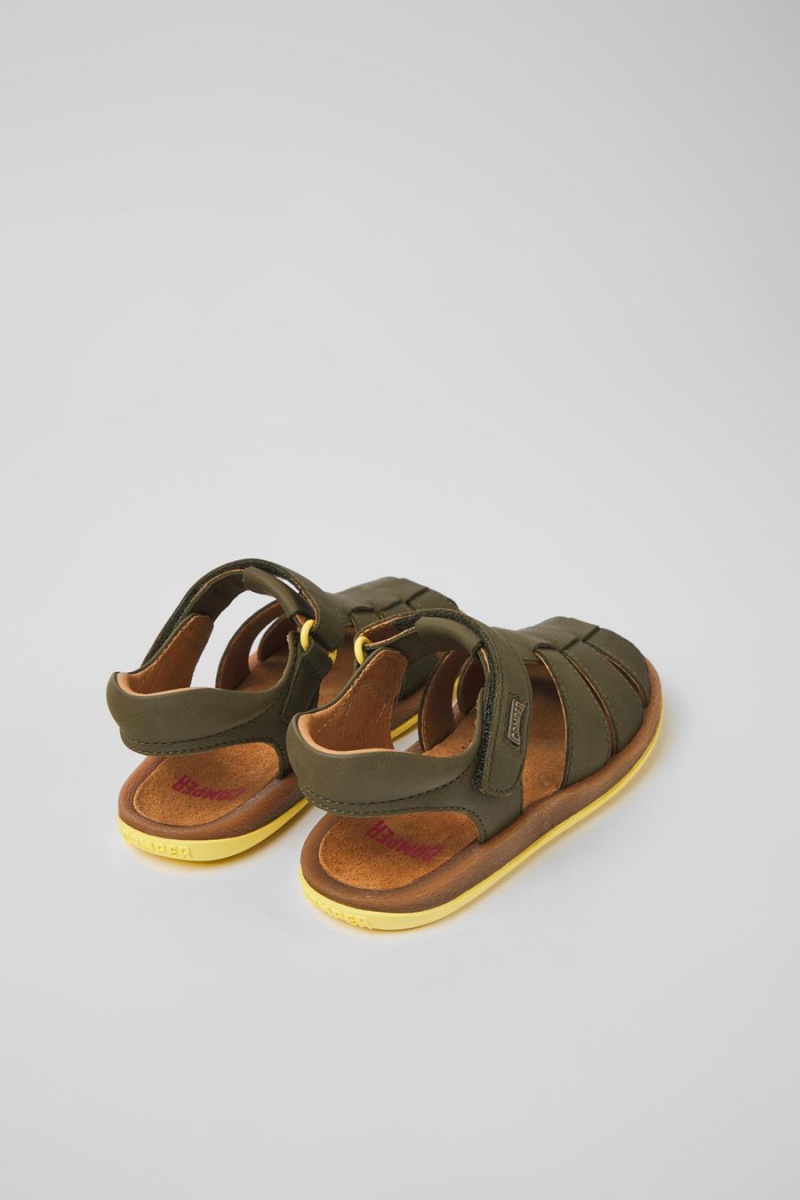 Sandalias Camper Bicho Cuero Niña Verde | BKAFX-2371