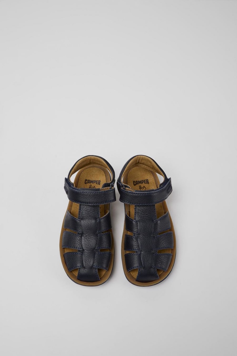 Sandalias Camper Bicho Cuero Niño Azul Marino | RSLON-2641