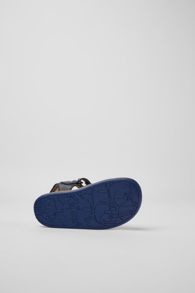 Sandalias Camper Bicho Cuero Niño Azul Marino | RSLON-2641