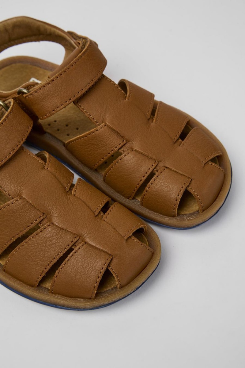 Sandalias Camper Bicho Cuero Niño Marrones | JBUSH-6793