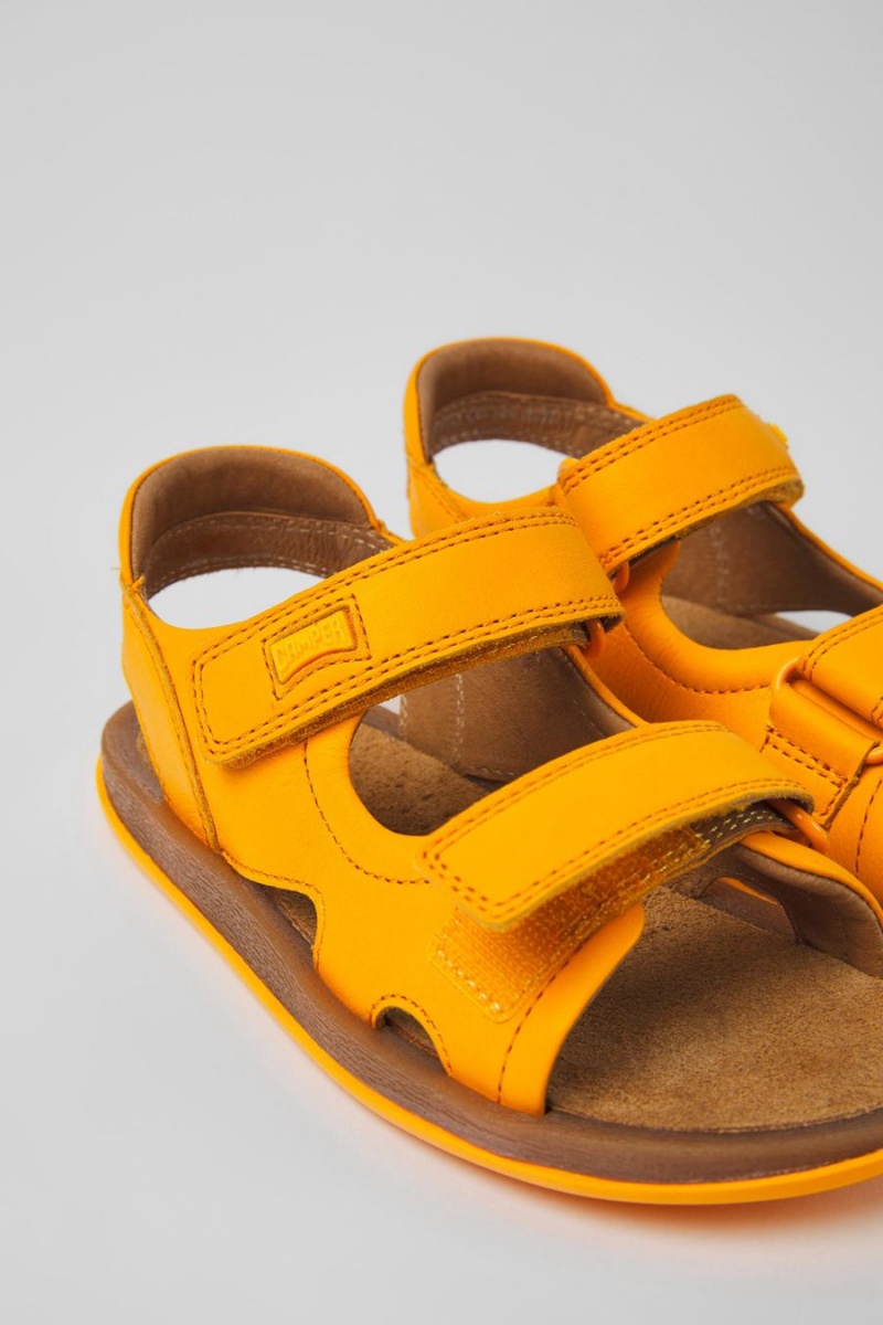 Sandalias Camper Bicho Cuero Niño Naranjas | XSHOE-9082