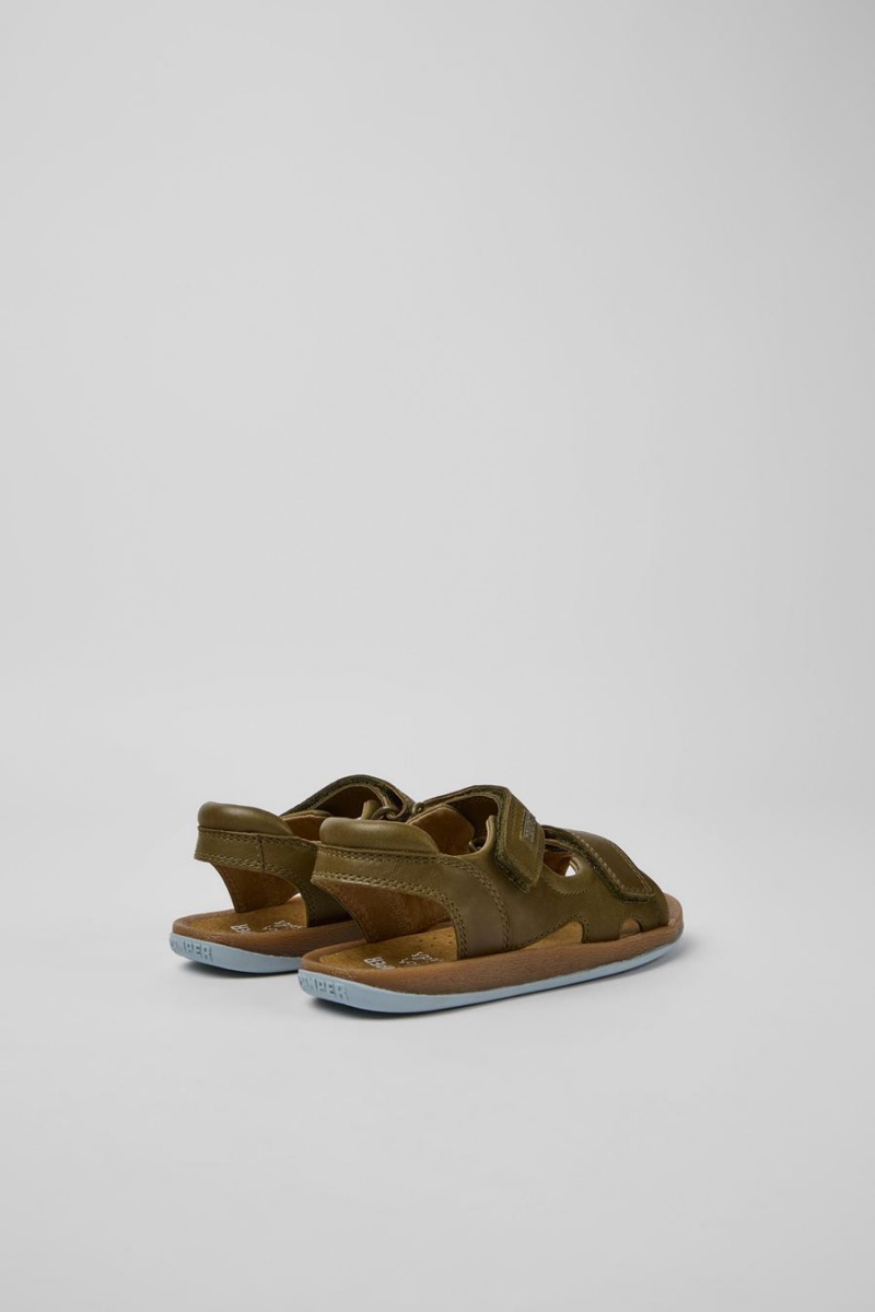 Sandalias Camper Bicho Cuero Niño Verde | PMJOC-6923
