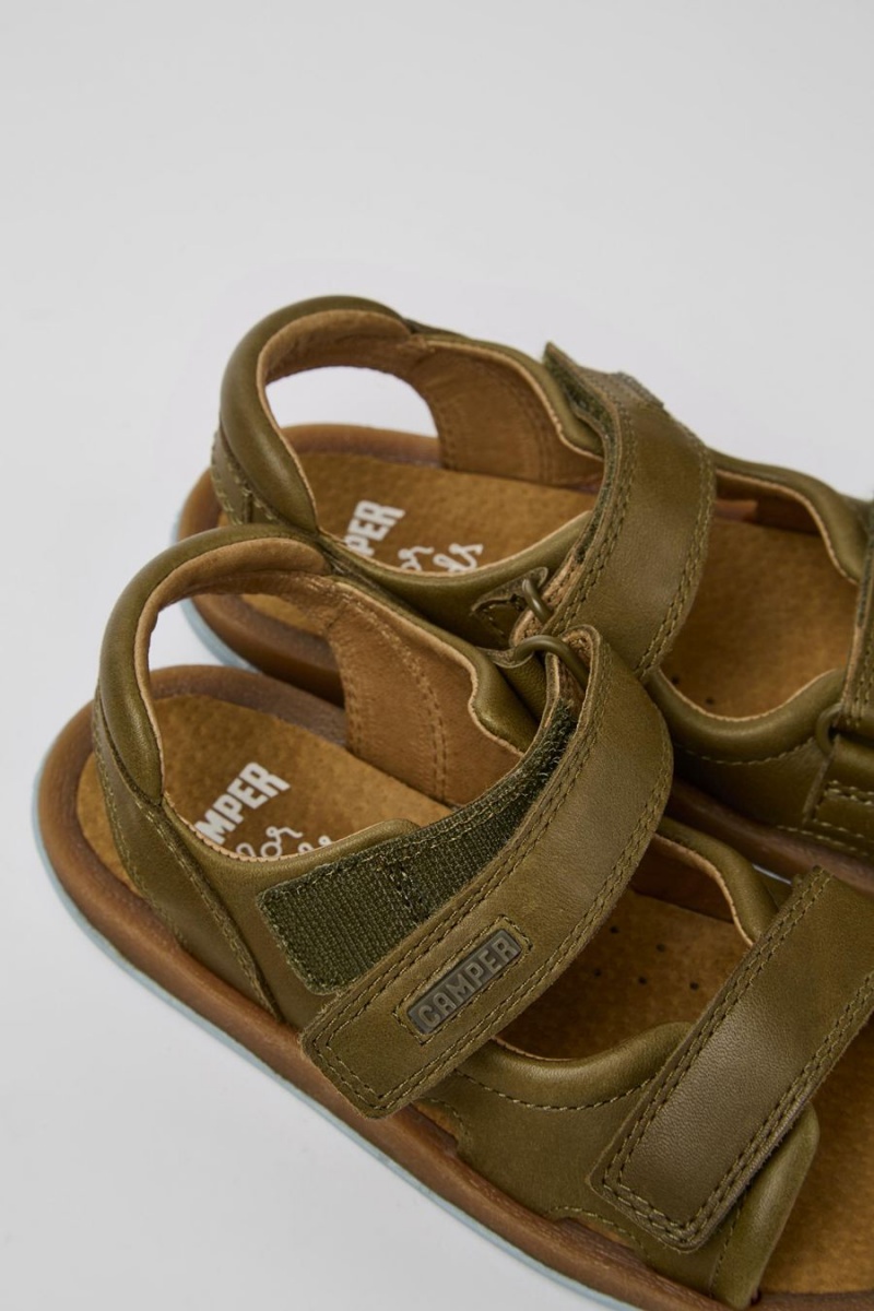 Sandalias Camper Bicho Cuero Niño Verde | PMJOC-6923