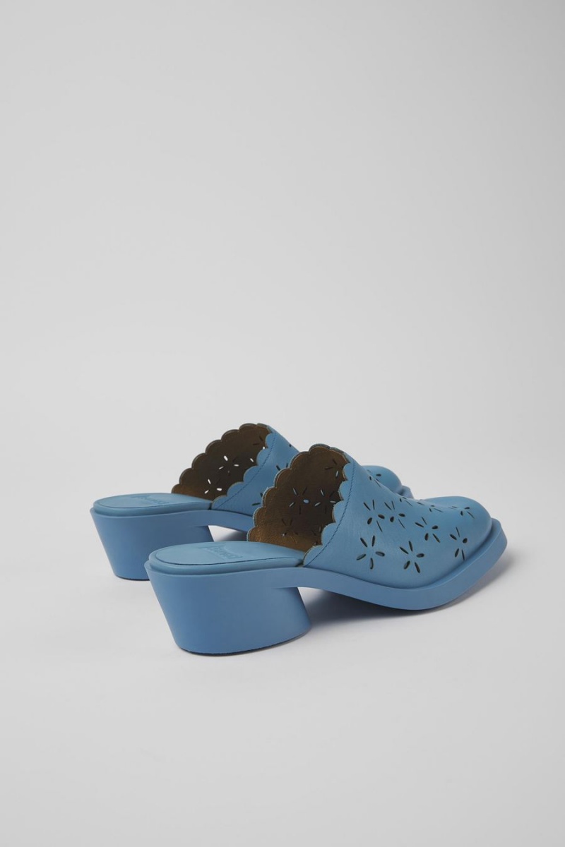 Sandalias Camper Bonnie Cuero Mules Mujer Azules | XQPWK-7425