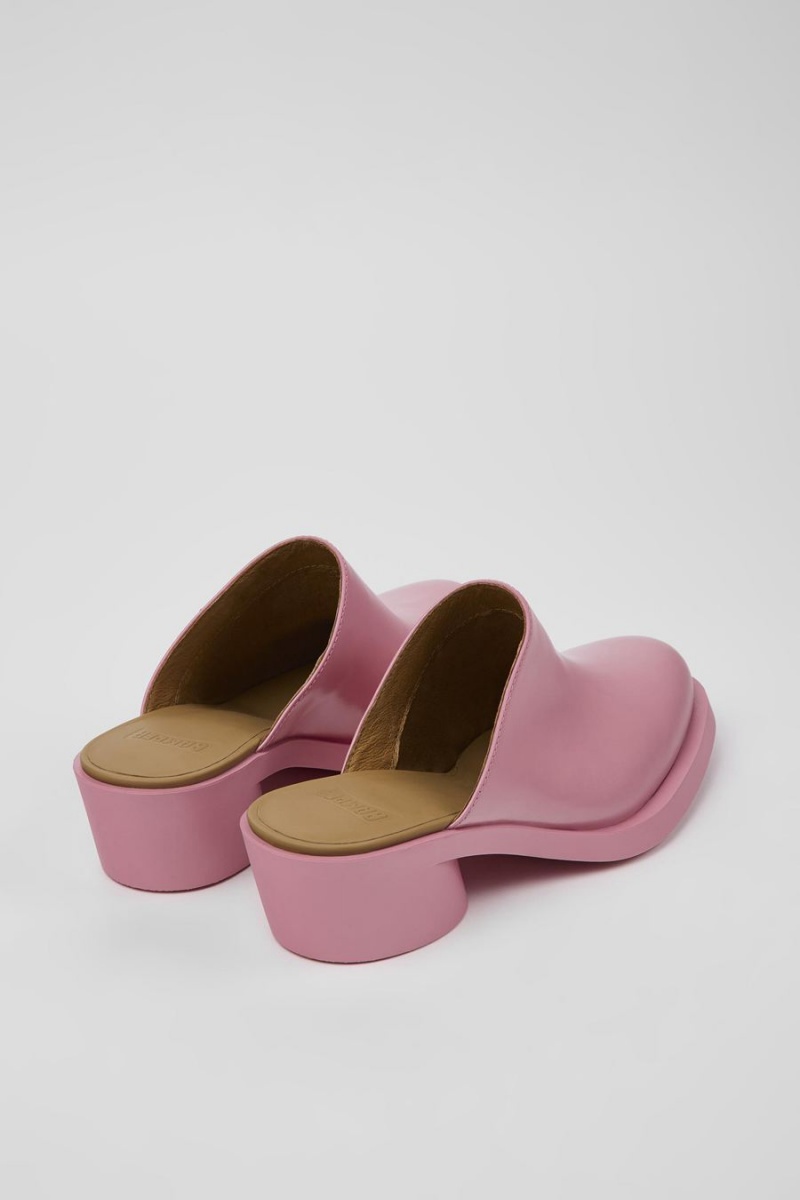Sandalias Camper Bonnie Cuero Mules Mujer Rosas | FKCVR-1498