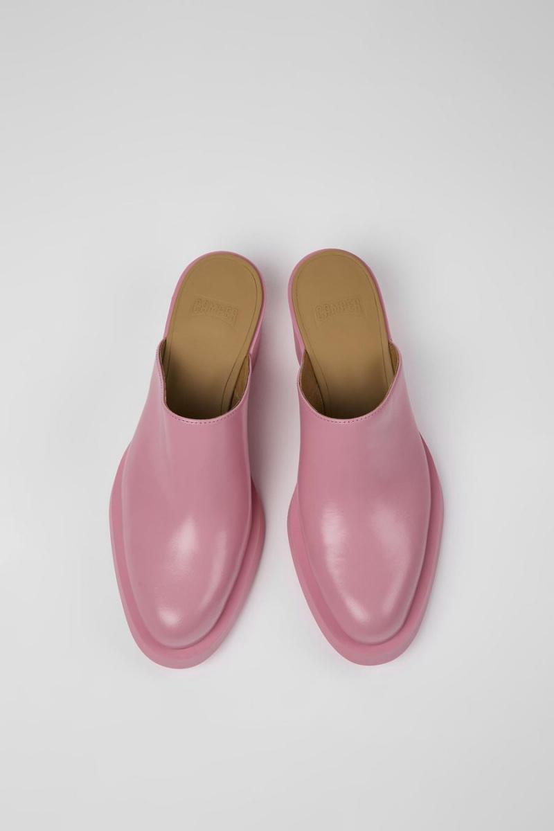 Sandalias Camper Bonnie Cuero Mules Mujer Rosas | FKCVR-1498