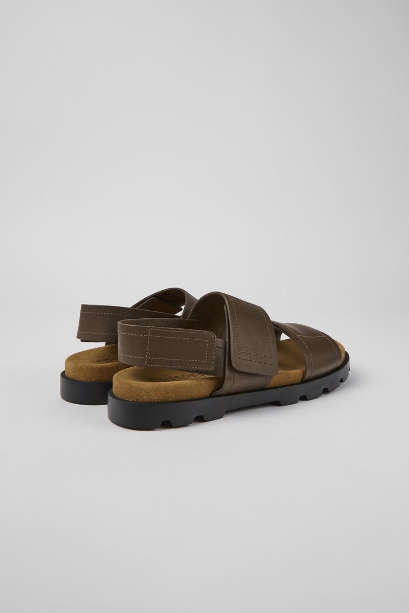 Sandalias Camper Brutus Cuero Hombre Marrones | BZTDJ-4578