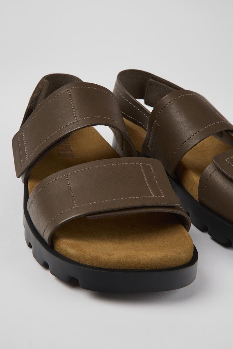 Sandalias Camper Brutus Cuero Hombre Marrones | BZTDJ-4578