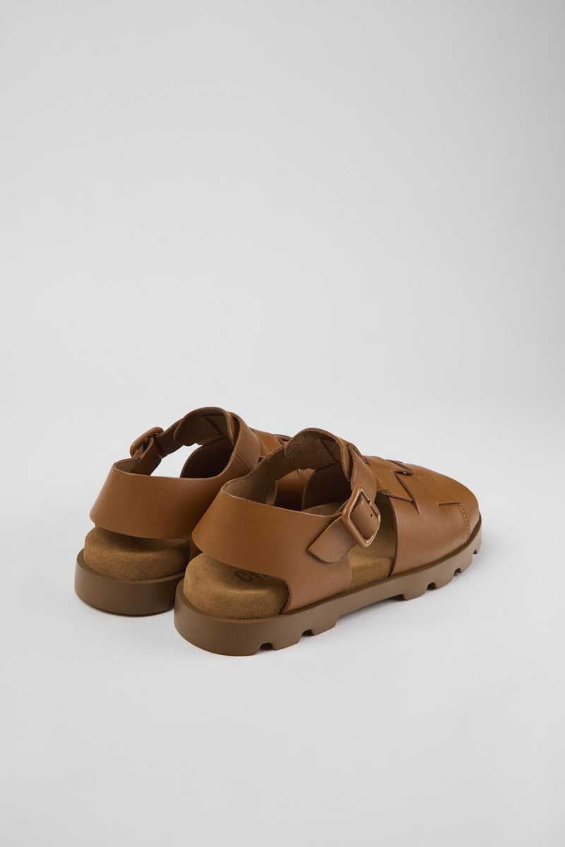 Sandalias Camper Brutus Cuero Hombre Marrones | BDYTC-9406
