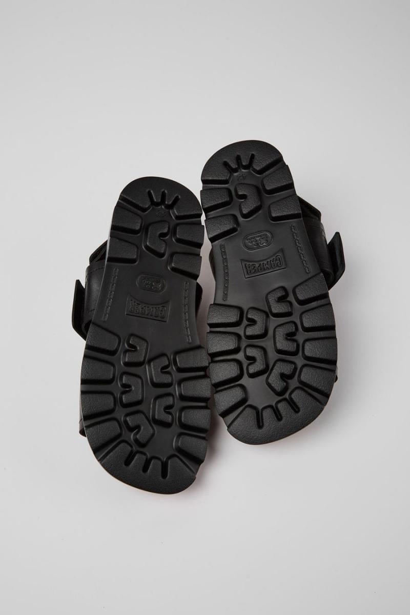 Sandalias Camper Brutus Cuero Hombre Negras | KQLFZ-4812