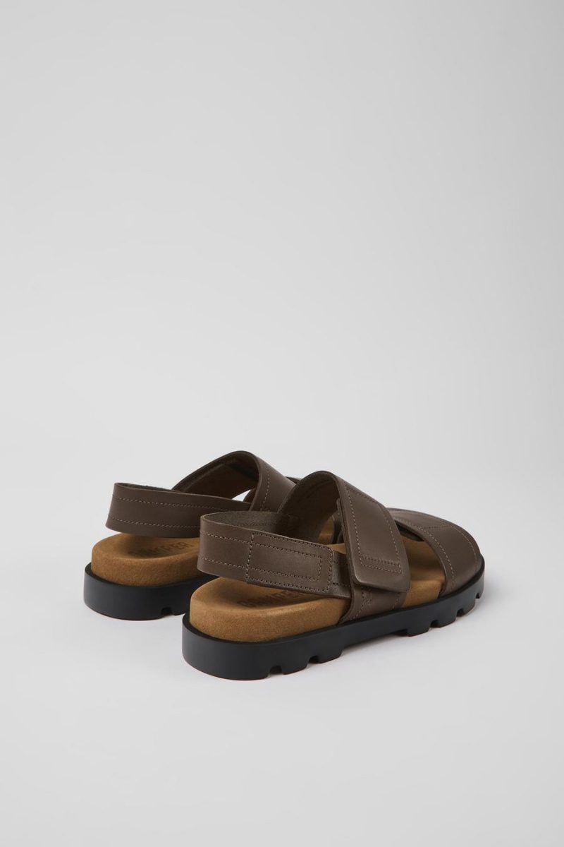 Sandalias Camper Brutus Cuero Mujer Marrones | DMQYA-7931