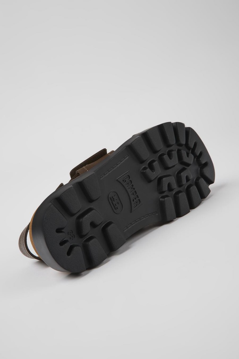 Sandalias Camper Brutus Cuero Mujer Marrones | DMQYA-7931